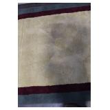 Creative Accents Area Rug with Green and Burgundy Border