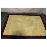 Creative Accents Area Rug with Green and Burgundy Border