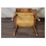 Vintage Wooden End Table with Magazine Rack