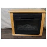 Heat Surge X23A Electric Fireplace with Remote and Oak Mantel