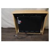 Heat Surge X23A Electric Fireplace with Remote and Oak Mantel
