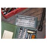 Collection of Vintage and Modern Socket Sets and Hand Tools with Metal Tool Boxes