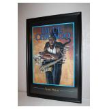 Framed Blue Chicago Sweet Home Artwork Signed by John Doyle 25x37 in