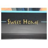 Framed Blue Chicago Sweet Home Artwork Signed by John Doyle 25x37 in