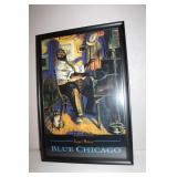 Framed Jazz Print Sweet Home Blue Chicago 27x39 Inch