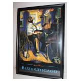 Framed Jazz Print Sweet Home Blue Chicago 27x39 Inch