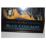 Framed Jazz Print Sweet Home Blue Chicago 27x39 Inch
