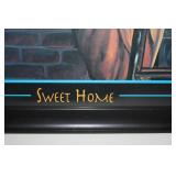 Framed Blue Chicago Sweet Home Art Print 32x27 Inches