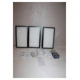 Coin Display Supplies Lot with 3 Display Cases, Cardboard Holders, and Plastic Flips