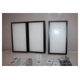 Coin Display Supplies Lot with 3 Display Cases, Cardboard Holders, and Plastic Flips