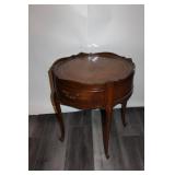 Vintage Wood Accent Table with Drawer
