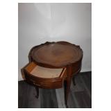 Vintage Wood Accent Table with Drawer