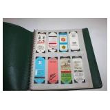 Vintage Match Cover Album with Assorted Matchbook Covers