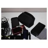 Mixed Lot of Digital Cameras, Polaroid Printer, Accessories, and Cables