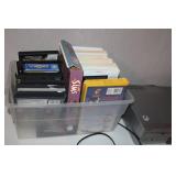 Sony DVD VHS Combo Player with Storage Bin of Movies and Games