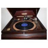 Antique Silvertone Victrola Style Cabinet Phonograph with Record Storage
