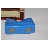 Vintage Stori-Viewer Stereoscope & Modern Blue Stereo Viewer Set with Box