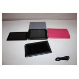 Lot of 3 Assorted 7-Inch Tablets with Cases and Charging Cable