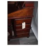 Antique Wooden Writing Desk with Multiple Drawers