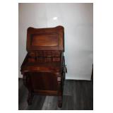 Antique Wooden Writing Desk with Multiple Drawers