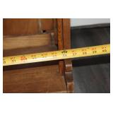 Antique Wooden Hall Tree Stand with Ornate Detailing