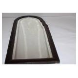Vintage Arched Wall Mirror with Wood Frame 32 Inch