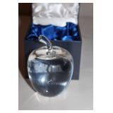 Crystal Apple Paperweight with Gift Box