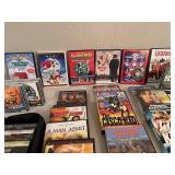 Lot of DVDs, VHS Tapes, Cassette Tapes, and CD Soundtrack Collection