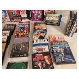 Lot of DVDs, VHS Tapes, Cassette Tapes, and CD Soundtrack Collection