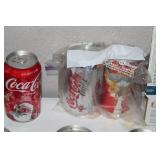 Collection of 22 Vintage Soda and Beer Cans including Coca-Cola, Pepsi, Dr Pepper, Shiner
