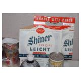 Collection of 22 Vintage Soda and Beer Cans including Coca-Cola, Pepsi, Dr Pepper, Shiner