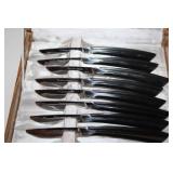 Stainless Steel Flatware Set with Black Handles in Presentation Cases