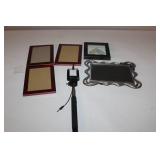 Assorted Picture Frames and Selfie Stick Lot