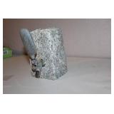 Handcrafted Stone Drink Dispenser with Stainless Steel Spout