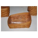 Collection of 6 Woven Baskets Assorted Styles and Sizes