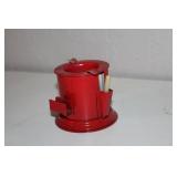 Vintage Red Metal Desktop Organizer with Compartments