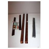 Wooden Bed Rails with Vintage Matchbook Collection and Hardware