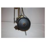 Brass Fireplace Tool Set with Stand, Matches, and Bed Warmer