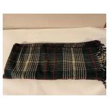 Plaid Fringe Wool Throw Blanket