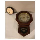 Collection of 2 Wall Clocks Including Vintage Standard Time Clock and Quartz Clock