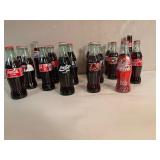 Collection of 18 Vintage Glass Soda Bottles: Coca-Cola, Pepsi & Others