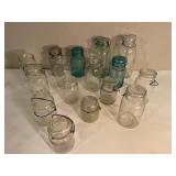 Collection of 15 Vintage Glass Canning Jars Wire Top Varieties