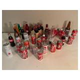 Collection of Coca-Cola, Soda, and Beer Bottles and Cans - Vintage and Modern
