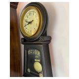 Vintage Wall Regulator Pendulum Clock with Glass Front