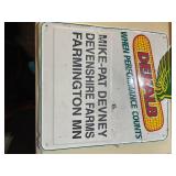 Collection of Vintage and Novelty Metal Signs with Texas Thermometer