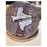 Collection of Vintage and Novelty Metal Signs with Texas Thermometer
