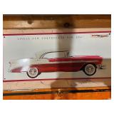 Collection of 8 Vintage and Retro Metal Signs Including Exit, Chevrolet, and Advertising
