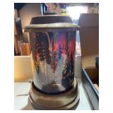 Vintage Rotating Forest Scene Lamp and Digital Photo Frame