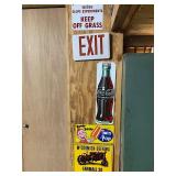 Collection of 8 Vintage and Retro Metal Signs
