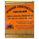 Vintage Black Cat Virginia Cigarettes and McBroom Construction Metal Signs